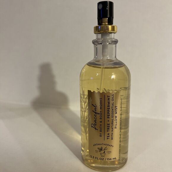 Bath & Body Works Aromatherapy Peaceful Tea Tree Peppermint Pillow Mist 5.3 oz